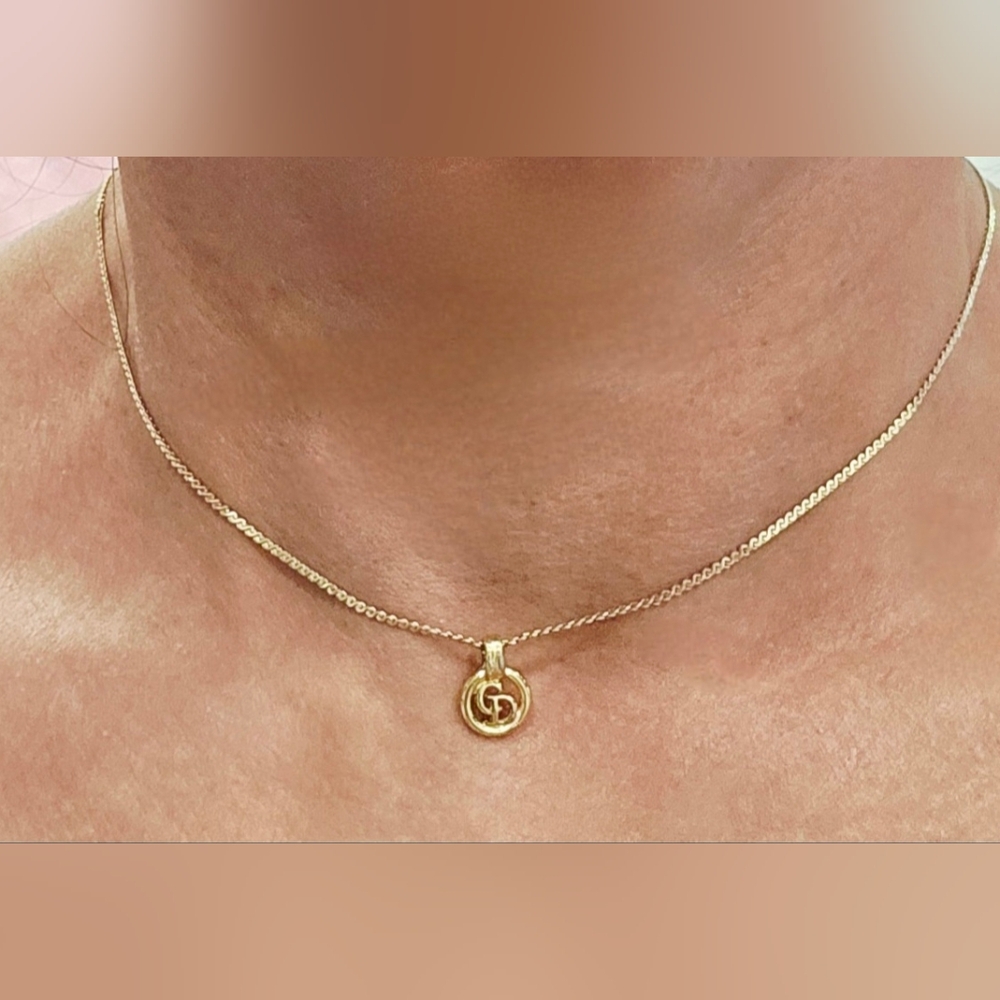 Christian Dior Necklace Elegant Gold- Plated Necklace